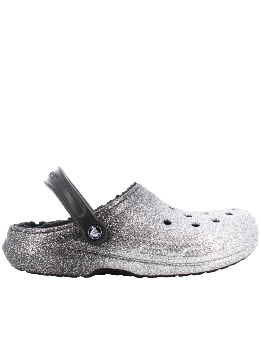 CROCS donna sabot CLASSIC COZZY GLITTER LINED CLOG 205842-067